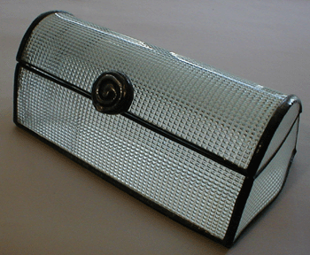 jewelry box with architectural glass