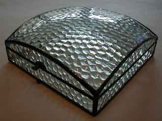 square jewelry box hammered pattern