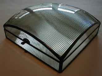 square jewelry box linear pattern